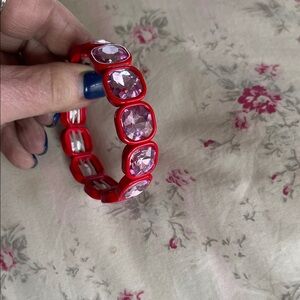 Elegant Pink and Red Bracelet